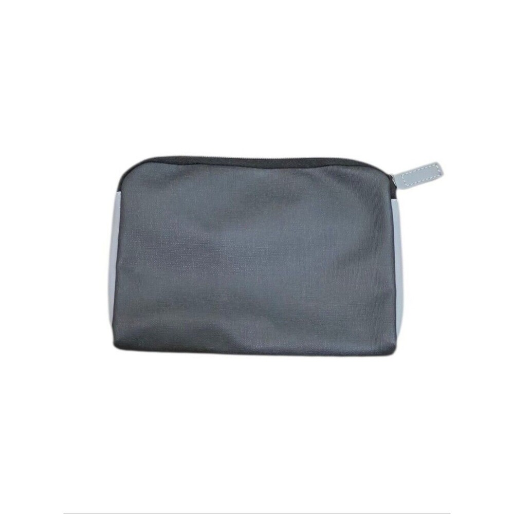 Tumi For Delta Travel Zip Pouch Case Gray Charcoal Toiletry Organizer Cosmetic - Picture 2 of 5